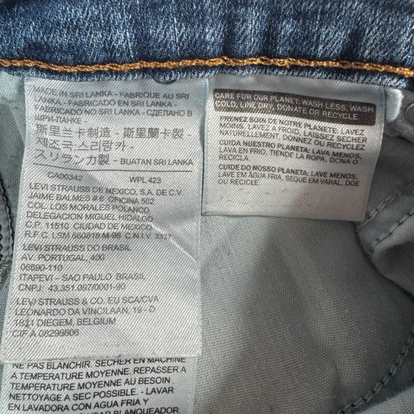 Levis Jeans Womens 30 Blue 505 Straight Mid Rise Medium Wash Stretch - Picture 5 of 13